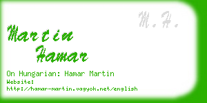 martin hamar business card